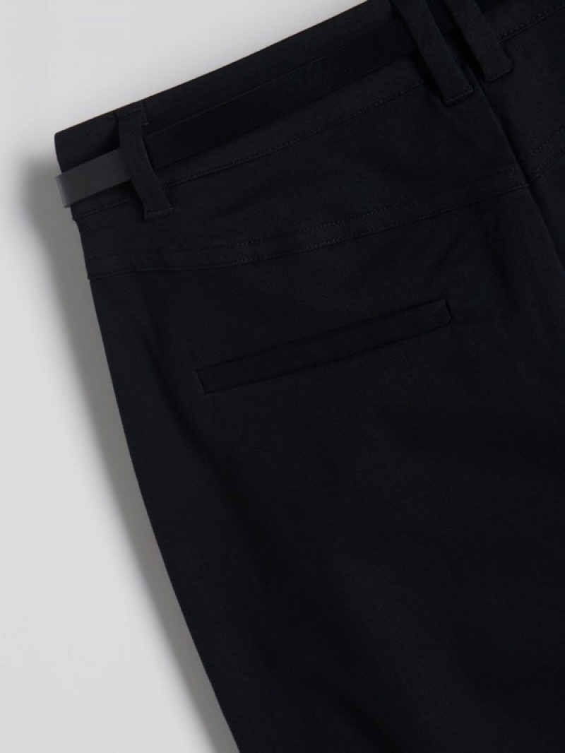 Black Women's Reserved Chino With Trousers | 82095RGUV