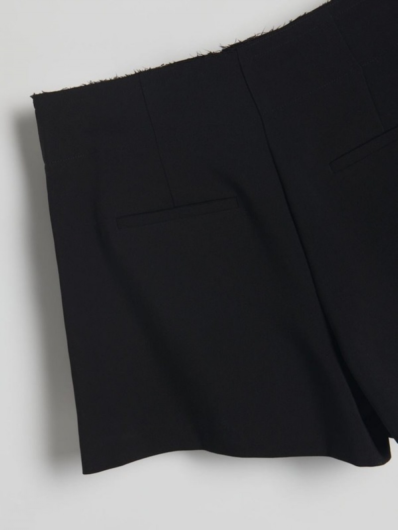 Black Women's Reserved Cotton Shorts | 54628SJXG