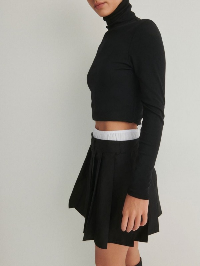 Black Women's Reserved Cotton Skirts | 05879LBJU