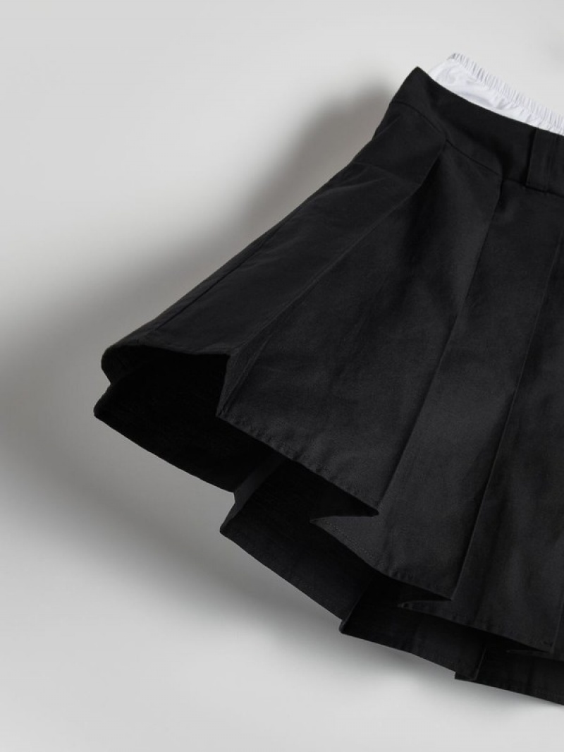 Black Women's Reserved Cotton Skirts | 05879LBJU