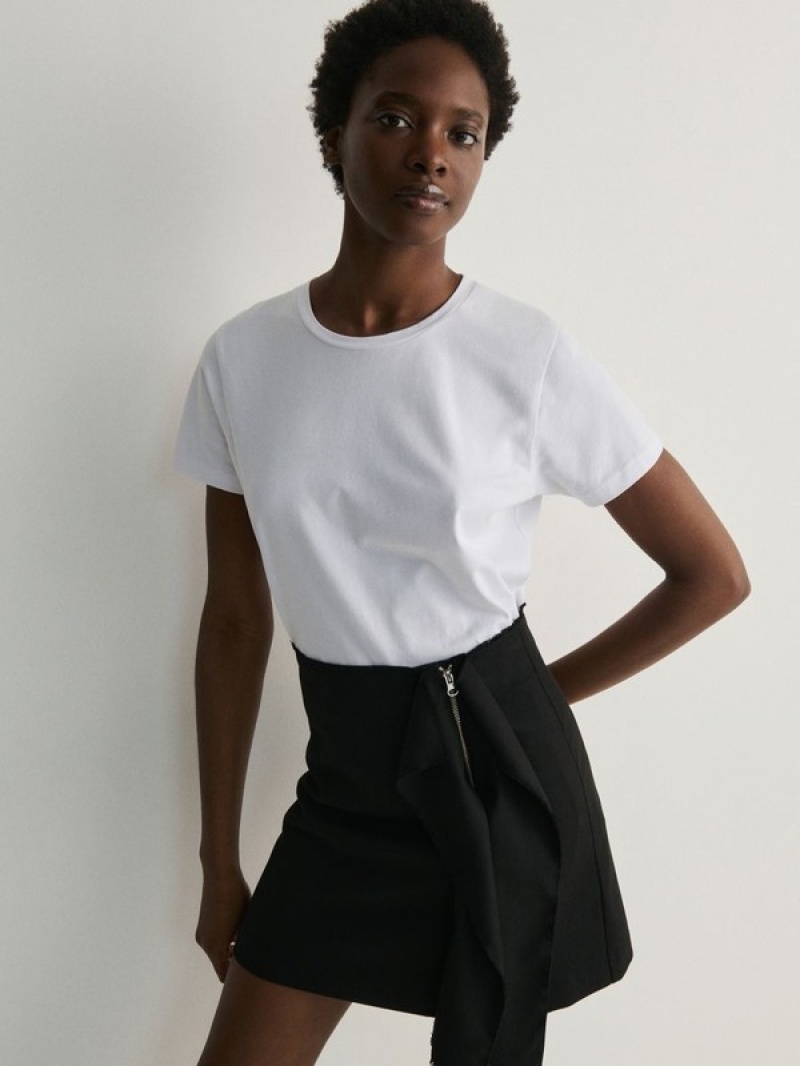 Black Women's Reserved Cotton Skirts | 20957KPRO