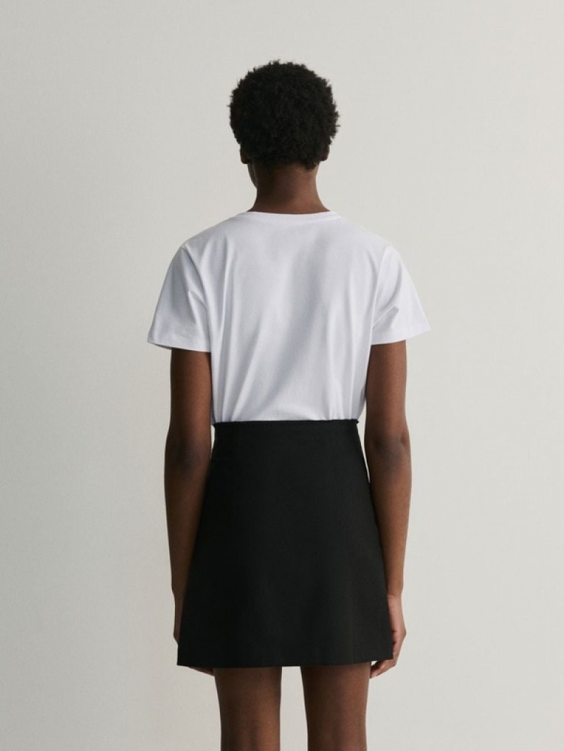 Black Women's Reserved Cotton Skirts | 20957KPRO