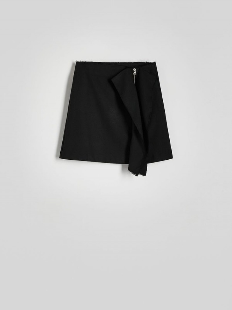 Black Women's Reserved Cotton Skirts | 20957KPRO