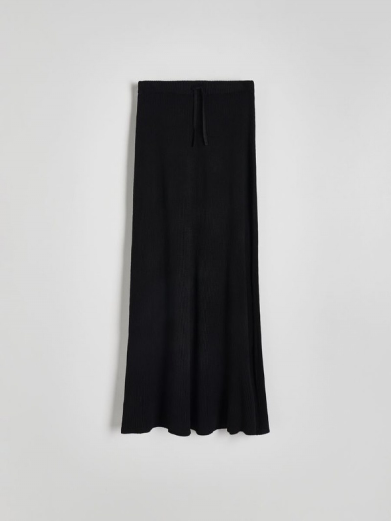 Black Women's Reserved Cotton Skirts | 62179IQPN