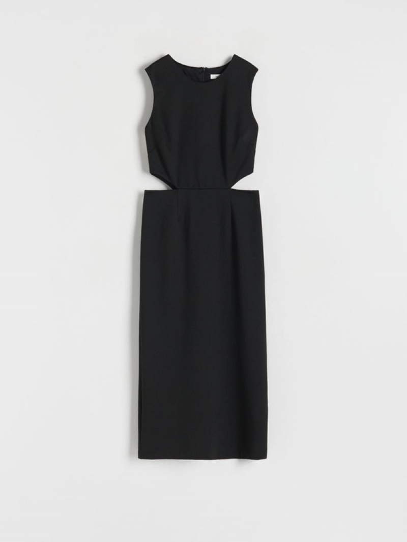 Black Women's Reserved Cut Out Dress | 97345GKIF