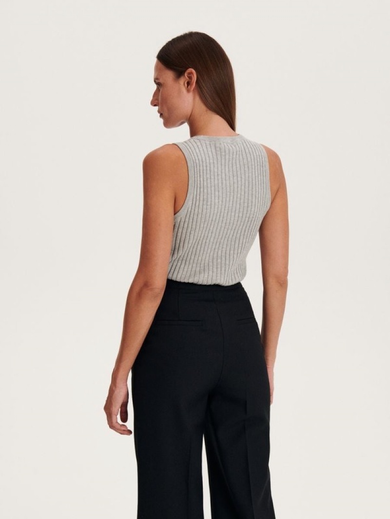 Black Women's Reserved Flare Trousers | 50732BHPD