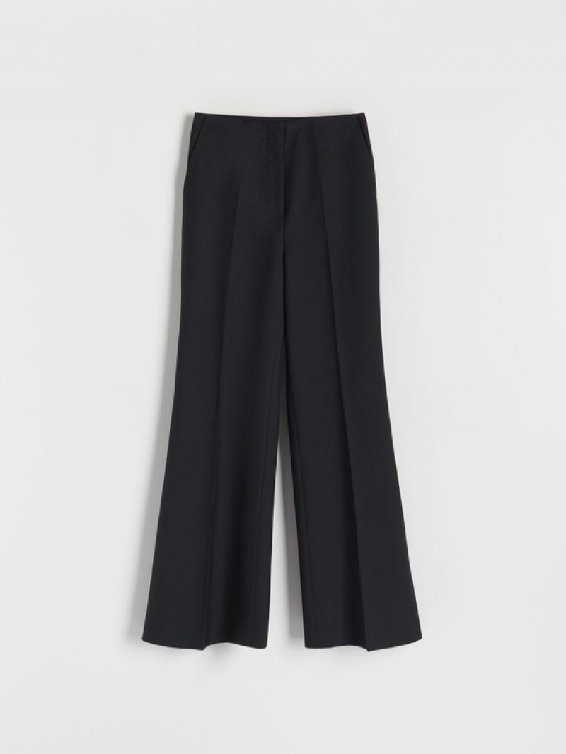 Black Women's Reserved Flare Trousers | 50732BHPD