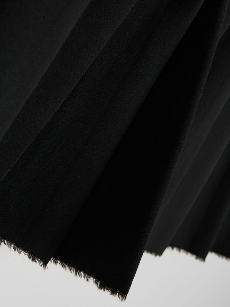 Black Women's Reserved Minibox Pleats Skirts | 80436ECDH