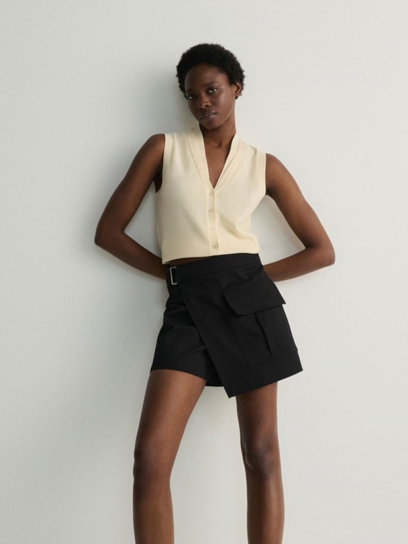 Black Women\'s Reserved Skort With Shorts | 28374IHRO