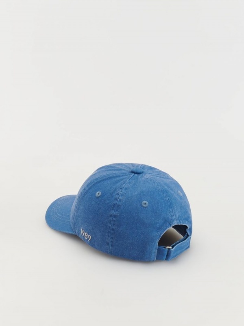 Blue Boys' Reserved Cotton Baseball Caps | 23980RJOD