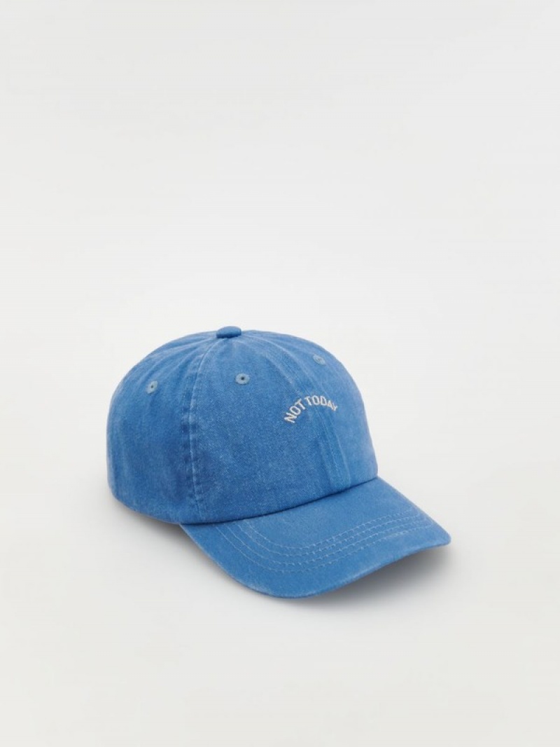 Blue Boys\' Reserved Cotton Baseball Caps | 23980RJOD