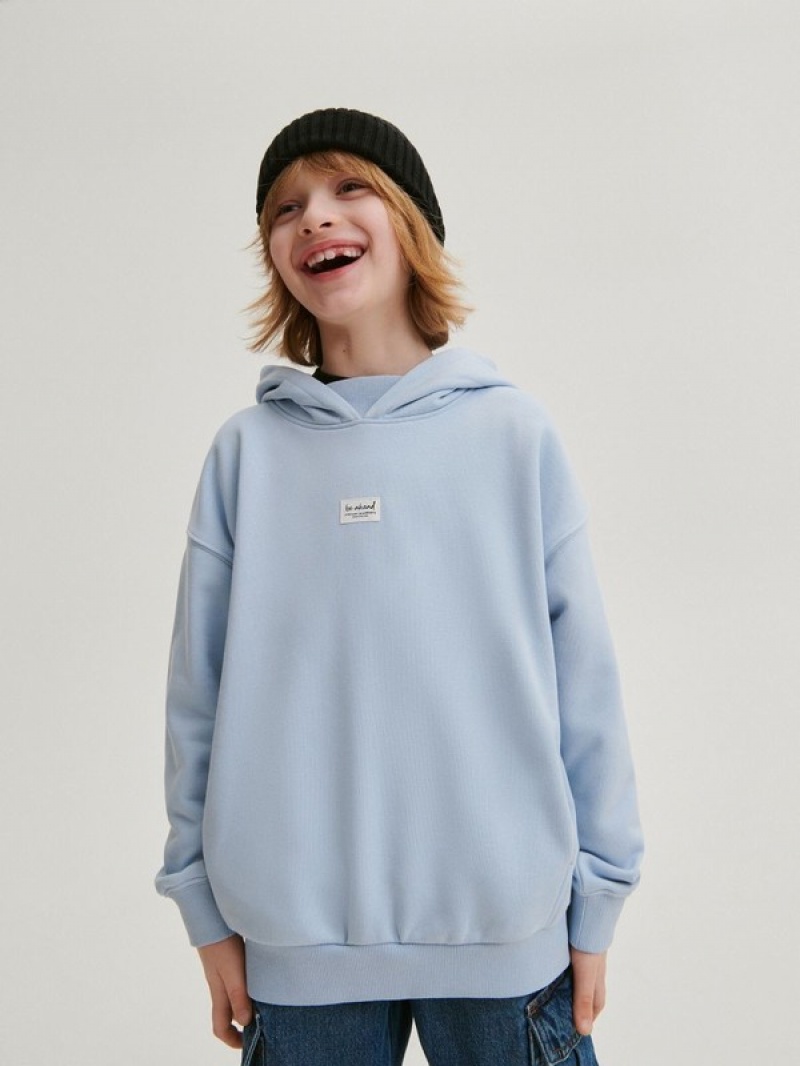 Blue Boys' Reserved Oversized Sweaters | 74590PTAX