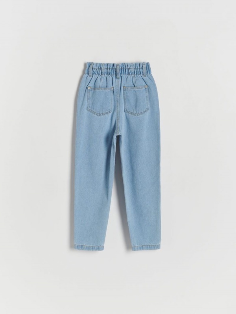 Blue Girls' Reserved Baggyappliqué Jeans | 27089HDJB