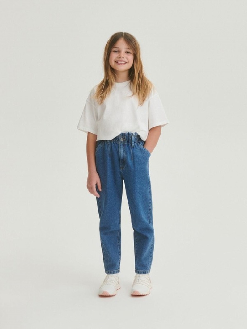 Blue Girls' Reserved Classic Denimgy Jeans | 61309WBMX