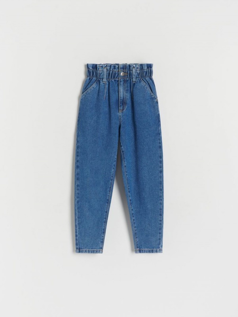 Blue Girls' Reserved Classic Denimgy Jeans | 61309WBMX