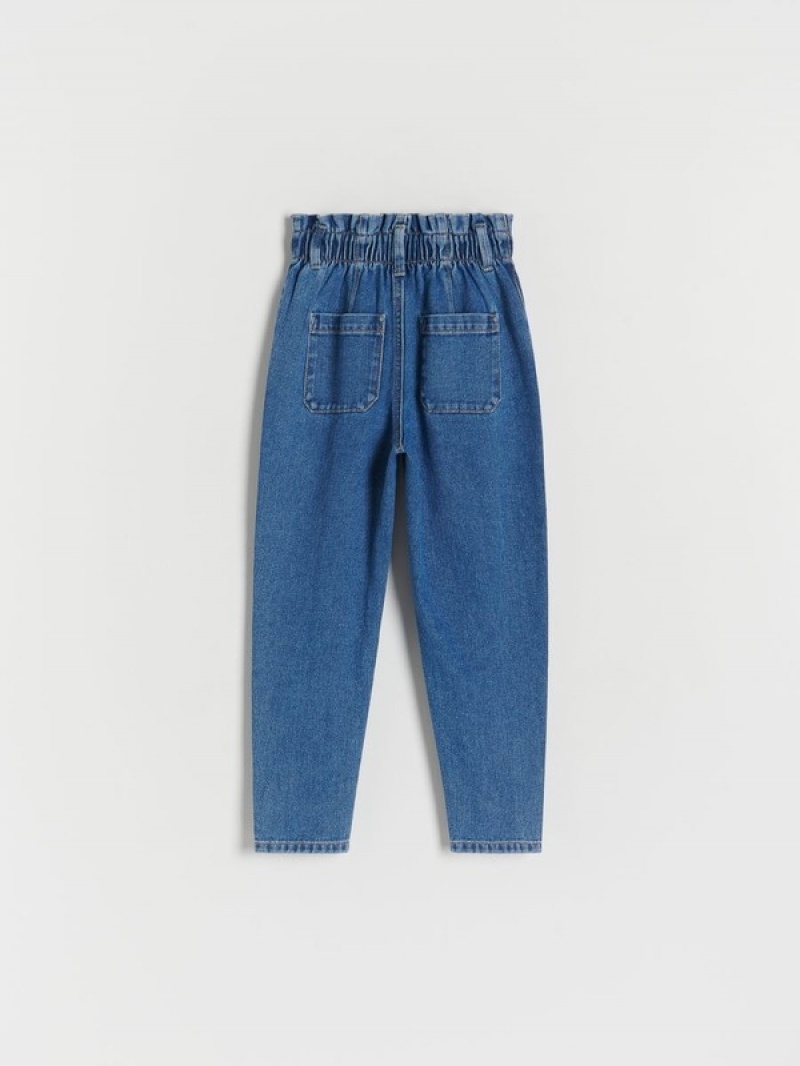 Blue Girls' Reserved Classic Denimgy Jeans | 61309WBMX