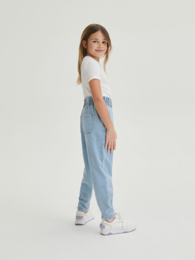 Blue Girls' Reserved Classic Denimgy Jeans | 05718QOGA