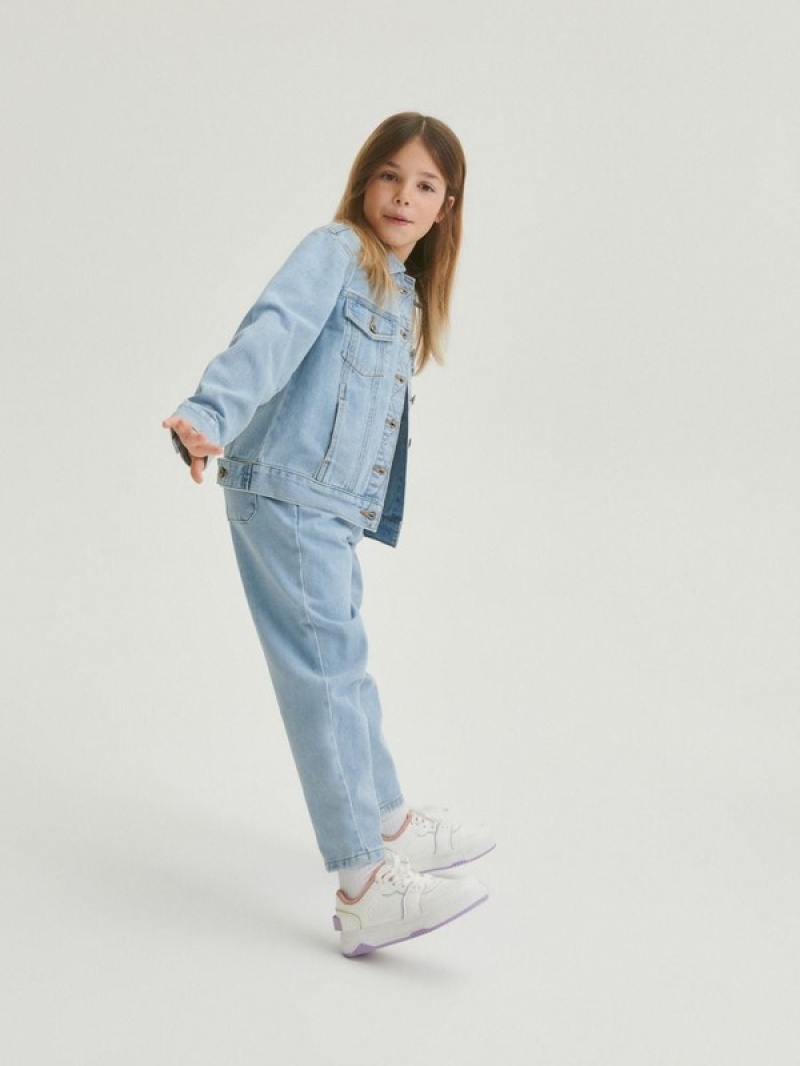 Blue Girls' Reserved Classic Denimgy Jeans | 05718QOGA