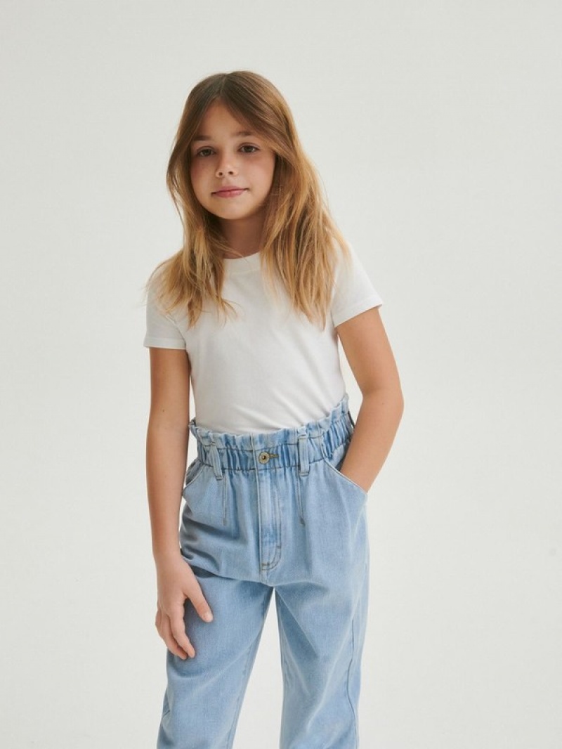 Blue Girls' Reserved Classic Denimgy Jeans | 05718QOGA