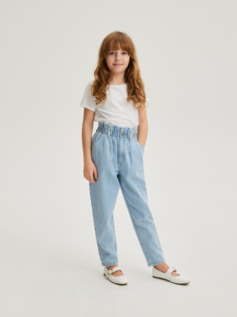 Blue Girls' Reserved Classic Denimgy Jeans | 05718QOGA