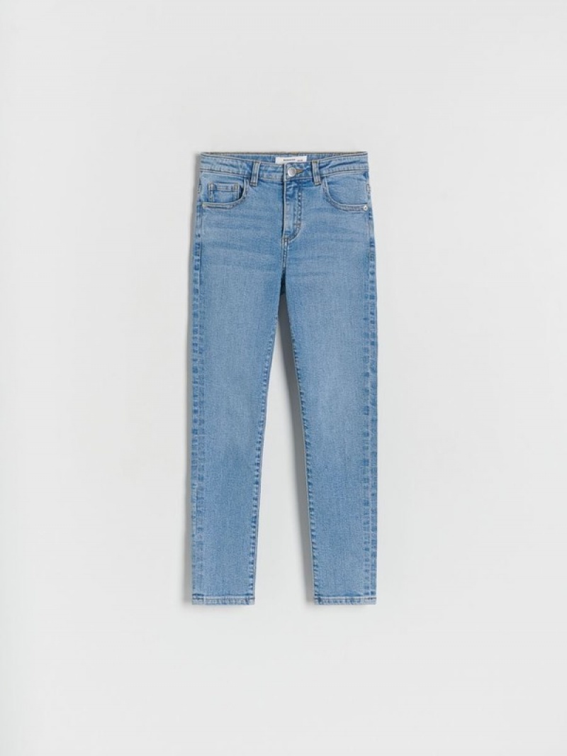 Blue Girls' Reserved Slim Jeans | 95284FDPQ