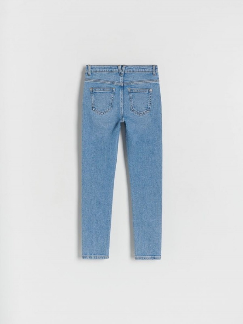 Blue Girls' Reserved Slim Jeans | 95284FDPQ