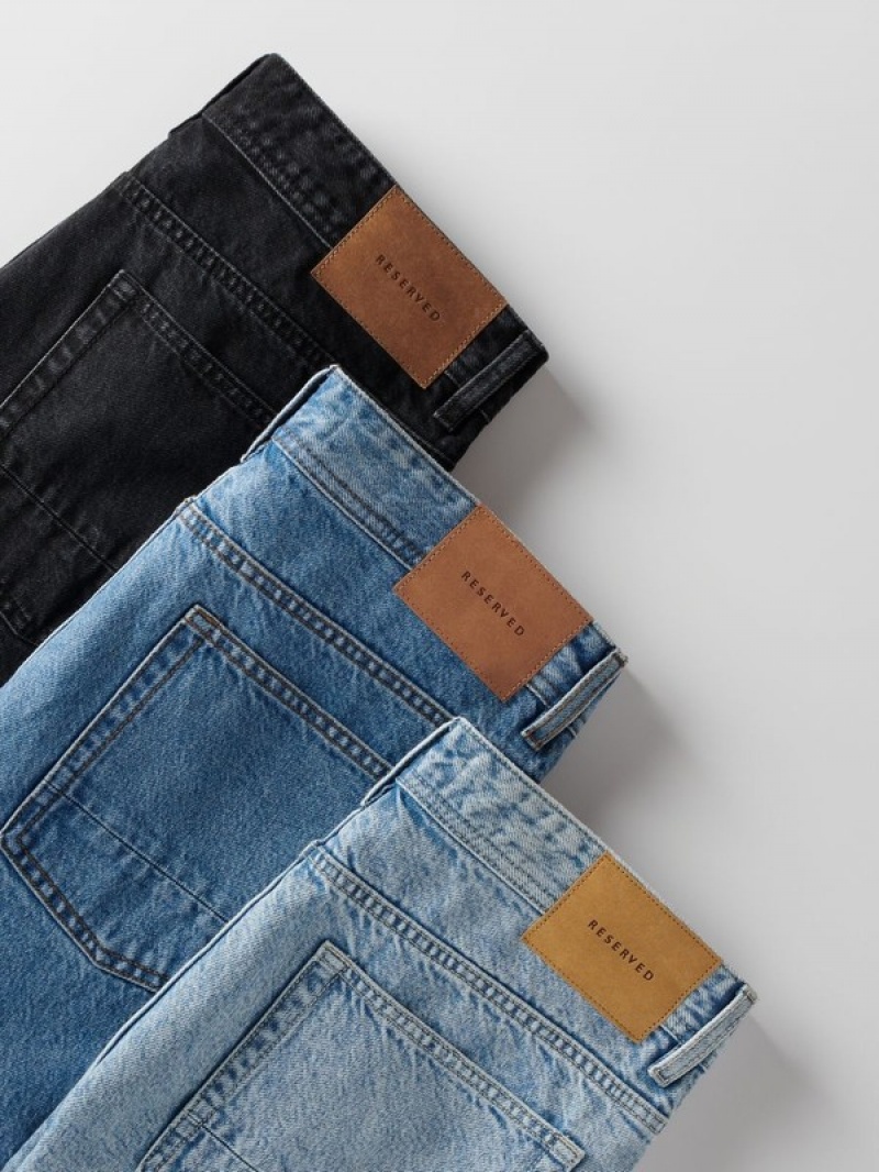 Blue Men's Reserved Carrot Fit Jeans | 04197SOLI