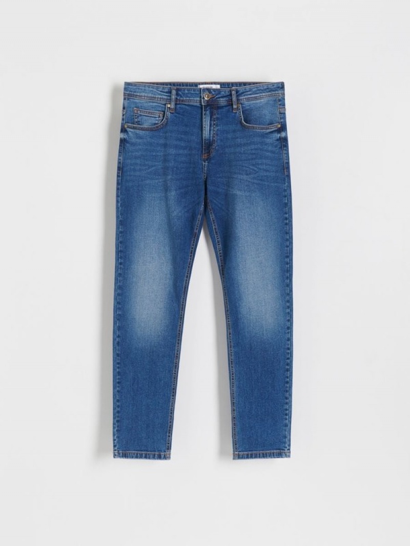 Blue Men's Reserved Slimwash Effect Jeans | 82650KPLM