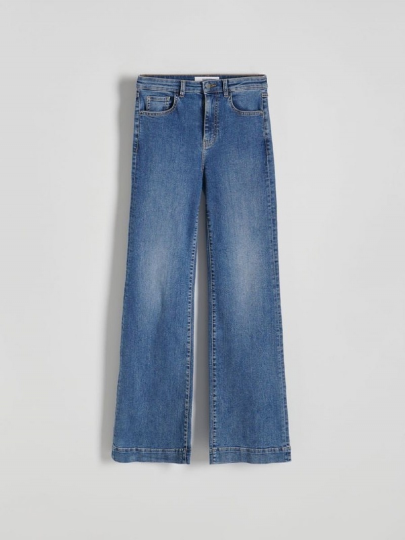 Blue Women's Reserved Bootcut Jeans | 10476JODW