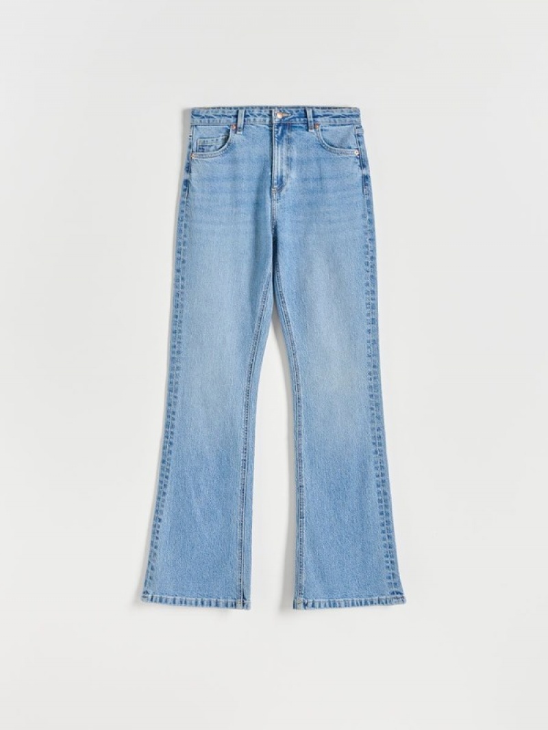 Blue Women's Reserved Bootcut Jeans | 62735ORWN