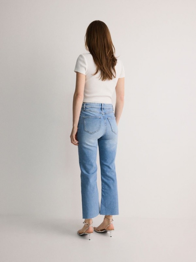 Blue Women's Reserved Kick Flare Jeans | 02498YITW