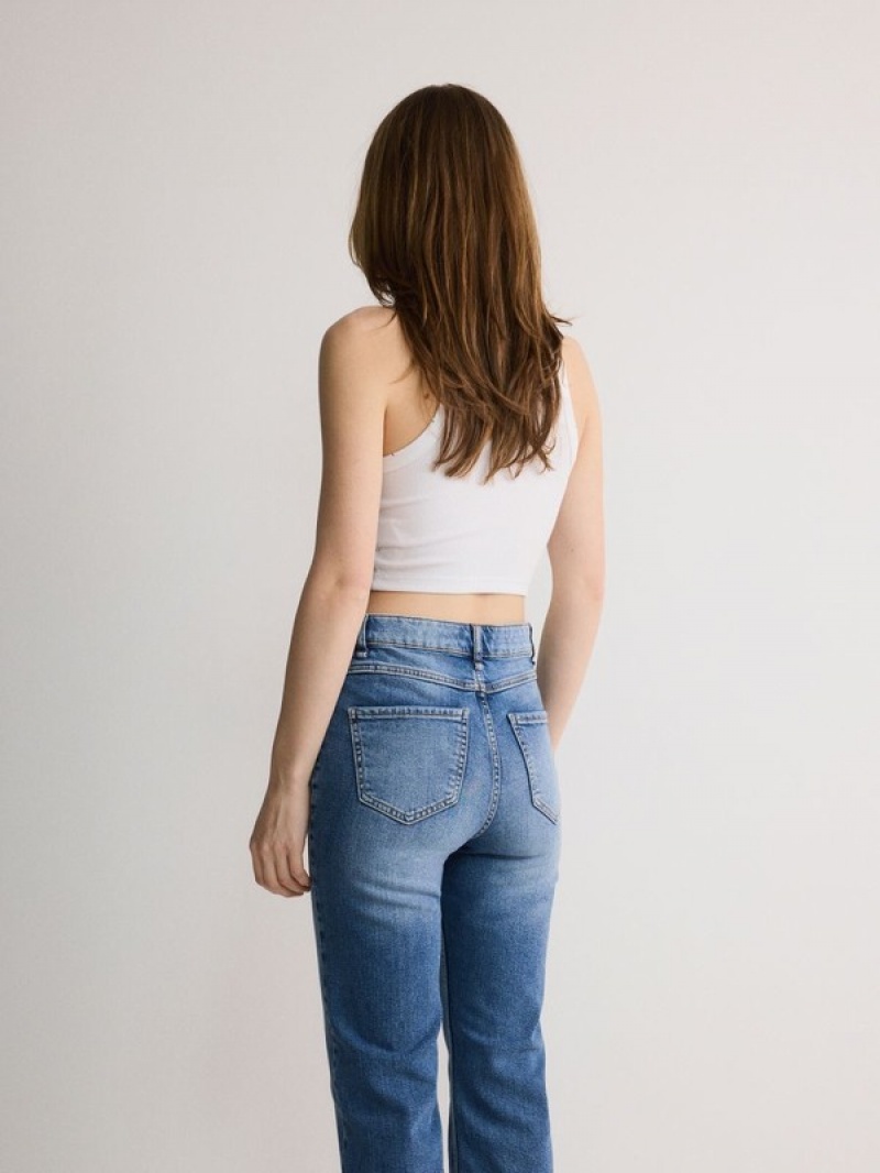 Blue Women's Reserved Kick Flare Jeans | 38906QHPA