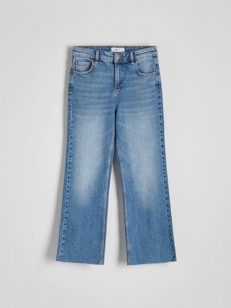 Blue Women's Reserved Kick Flare Jeans | 38906QHPA