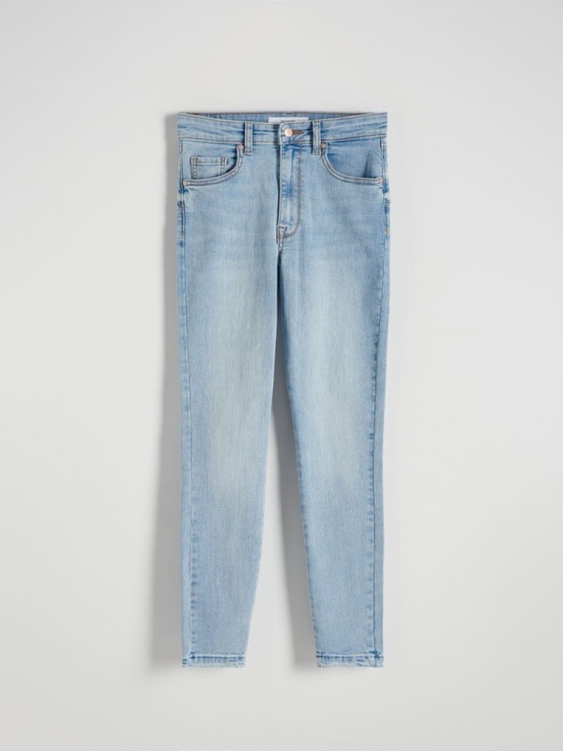 Blue Women's Reserved Sculpt Jeans | 08372EODS