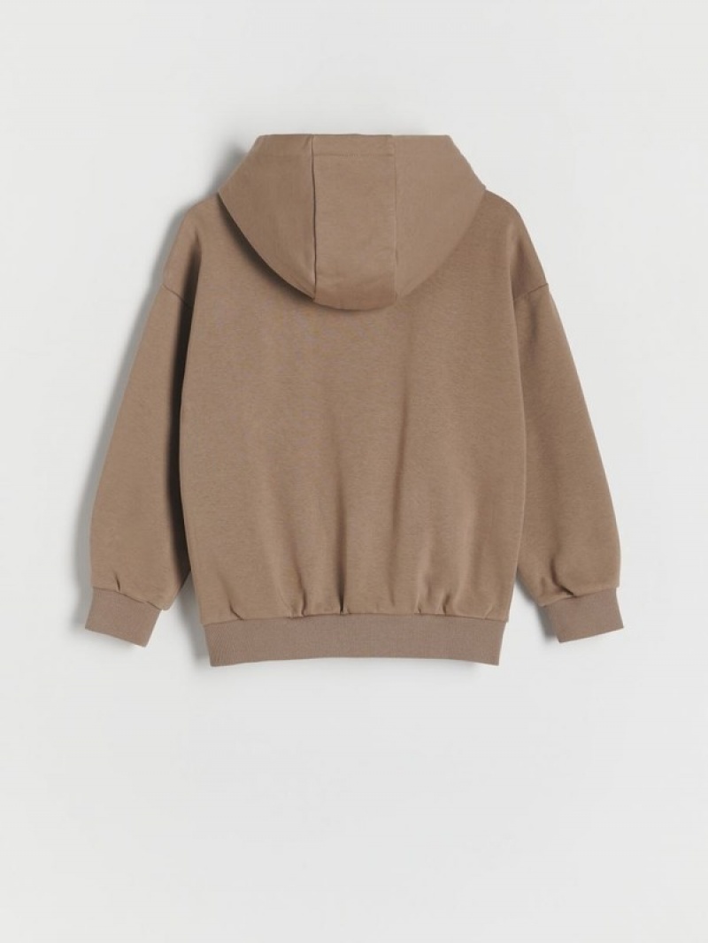 Brown Boys' Reserved Oversized Sweaters | 29304EZGU