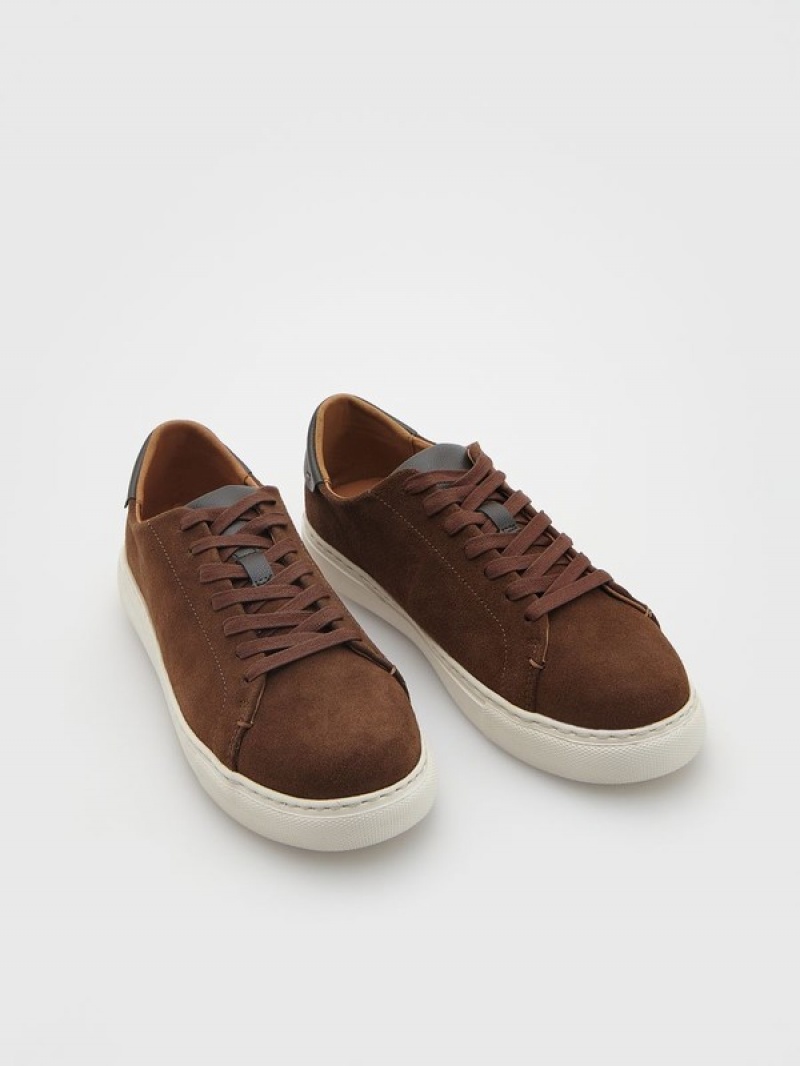 Brown Men's Reserved Leather Rich Shoes | 14802DHGR