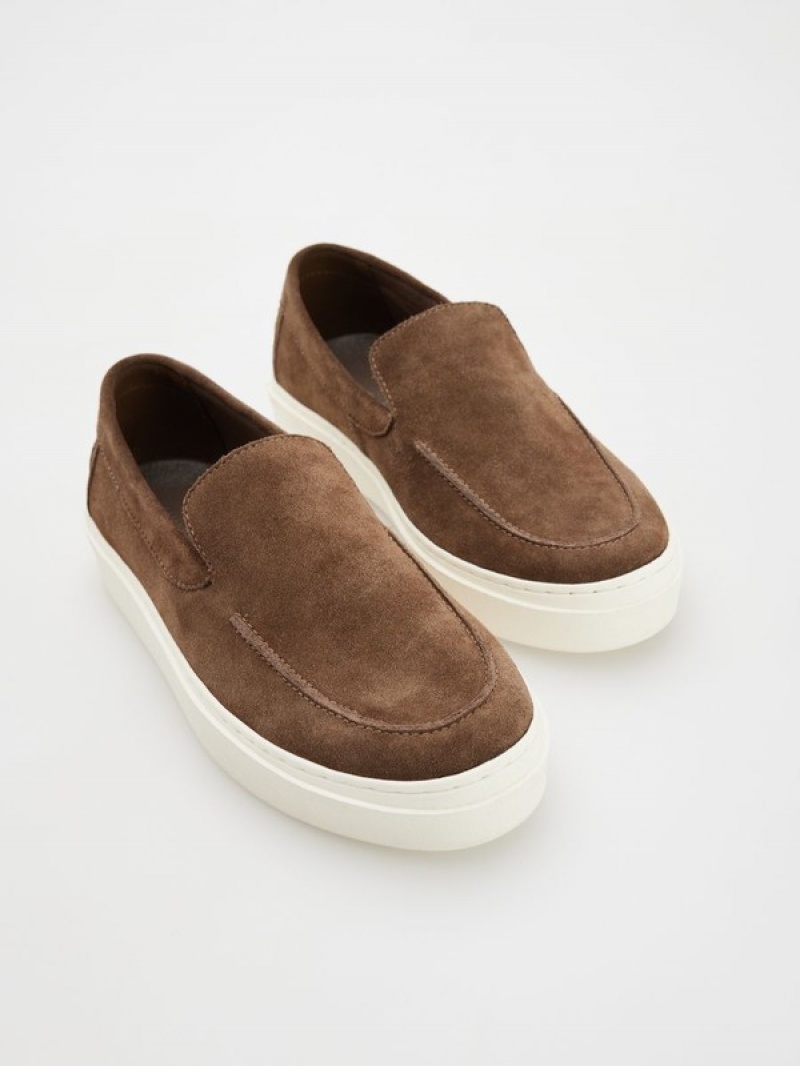 Brown Men's Reserved Leather Rich Shoes | 89265MJUB