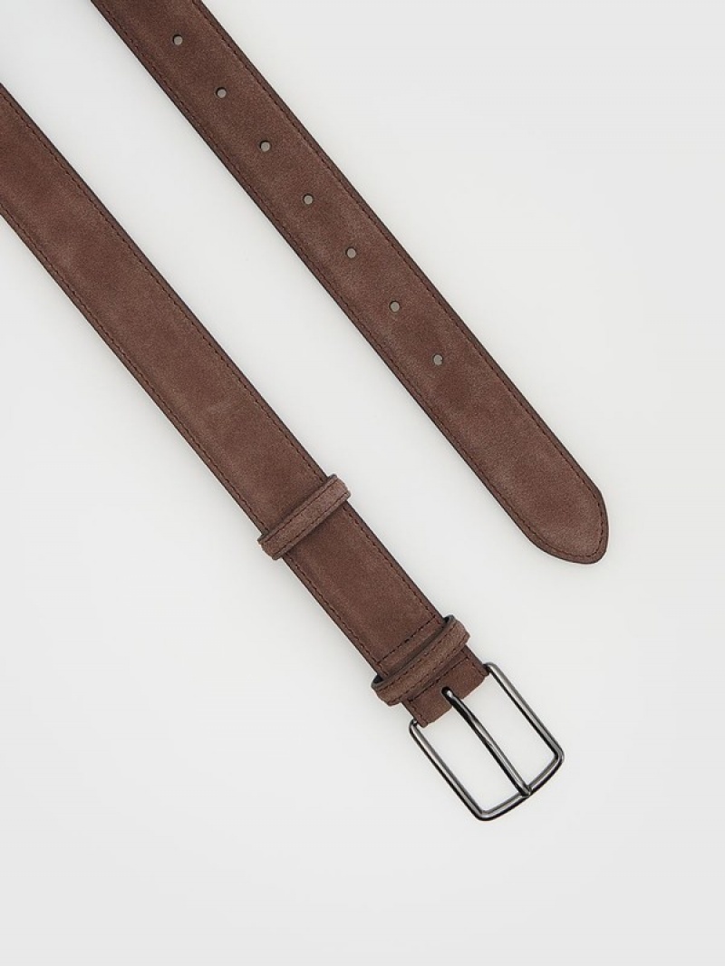 Brown Men's Reserved Leatherbuckle Belts | 79825SVGF