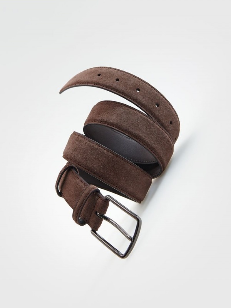 Brown Men's Reserved Leatherbuckle Belts | 79825SVGF