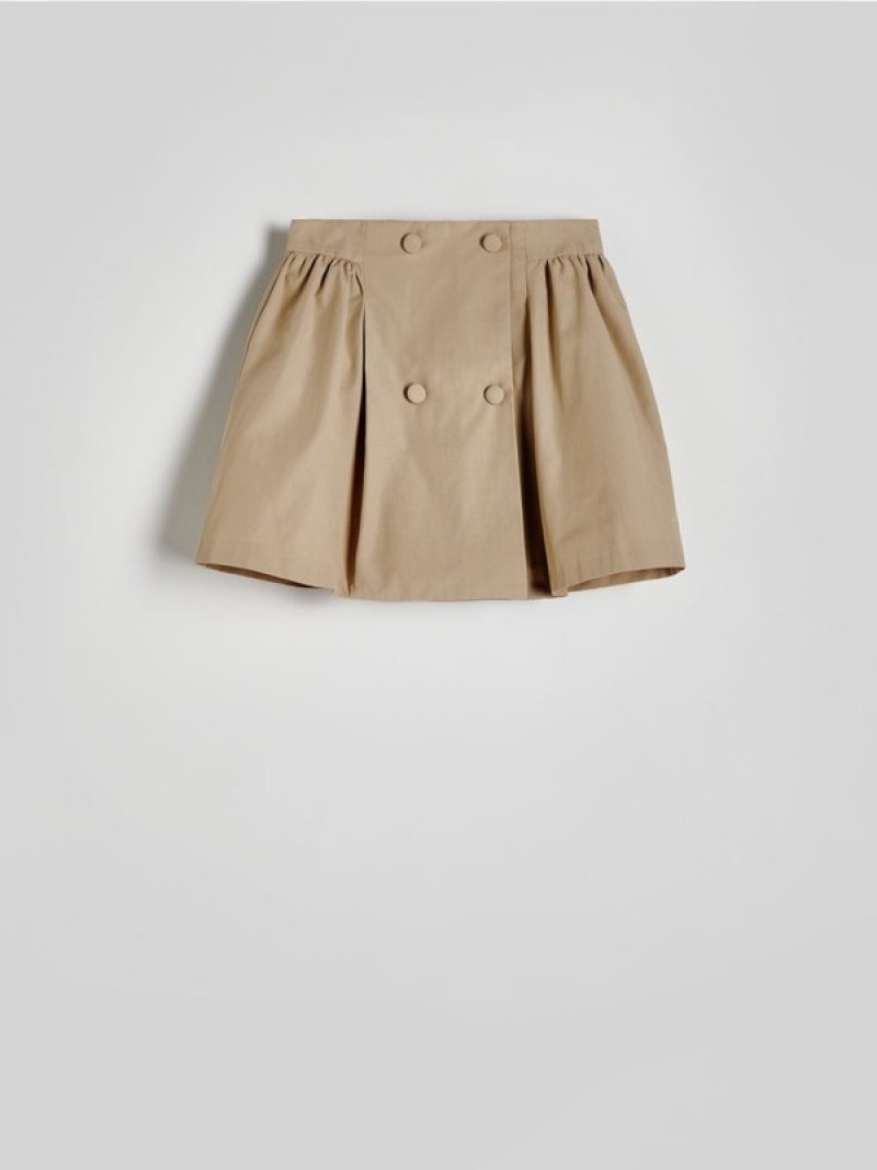 Brown Women's Reserved Flared Miniskirt Skirts | 52740VAHY