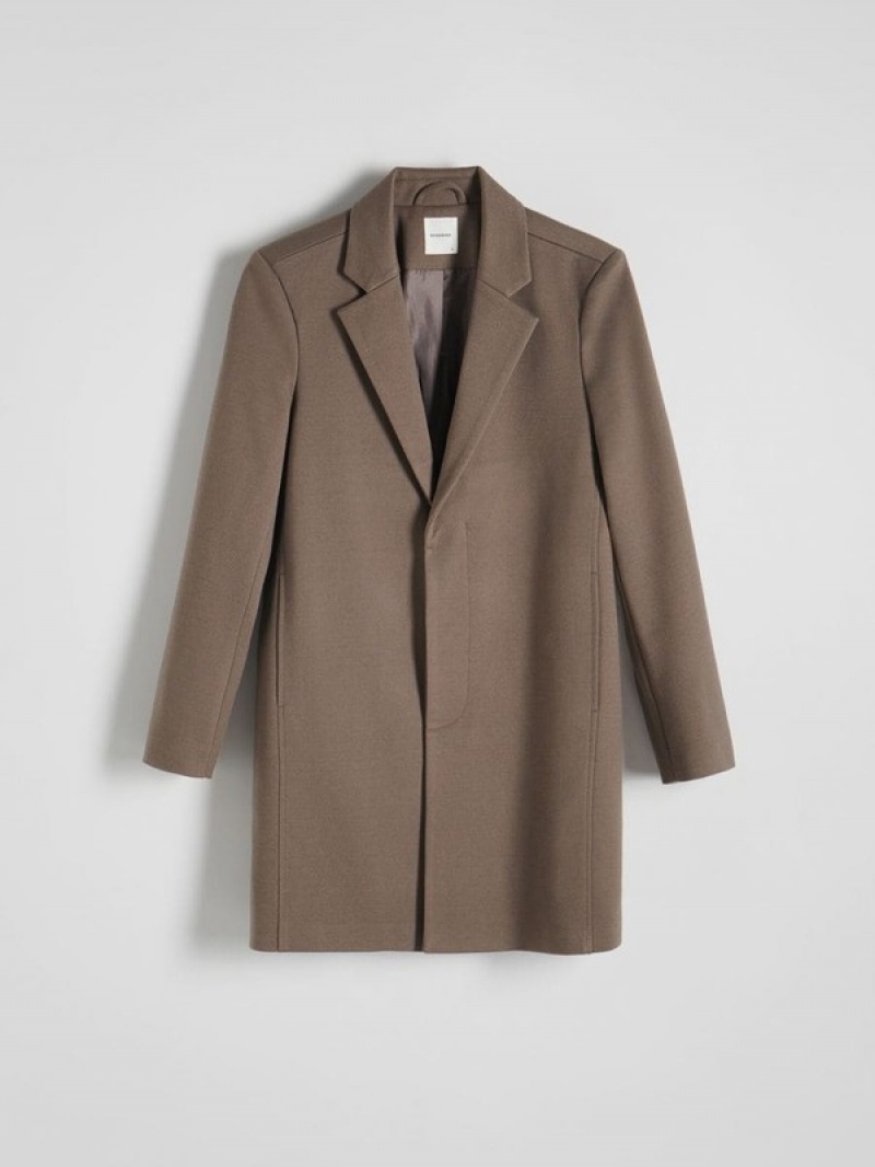 Coffee Men's Reserved Classic Coats | 52637ENZC