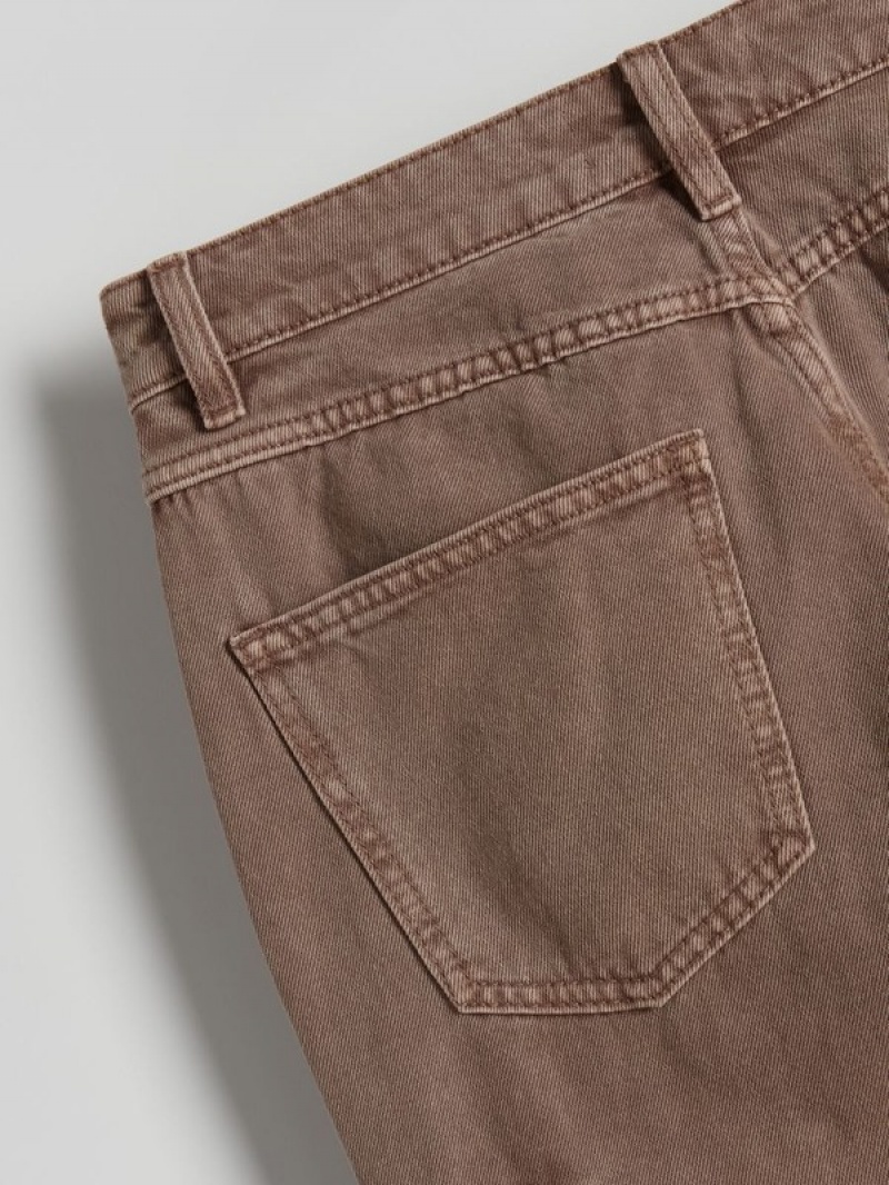 Coffee Women's Reserved Wide Legcargo Pockets Jeans | 07643TXYW