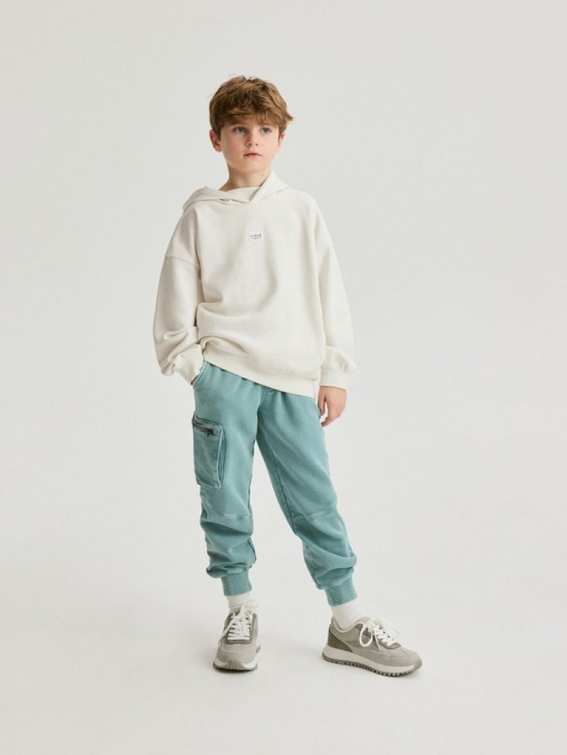 Cream Boys' Reserved Oversized Sweaters | 07345LPKJ