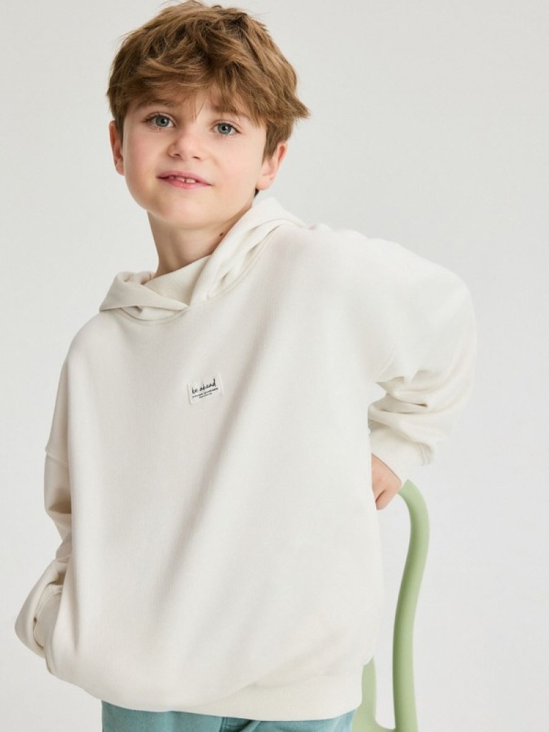 Cream Boys' Reserved Oversized Sweaters | 07345LPKJ