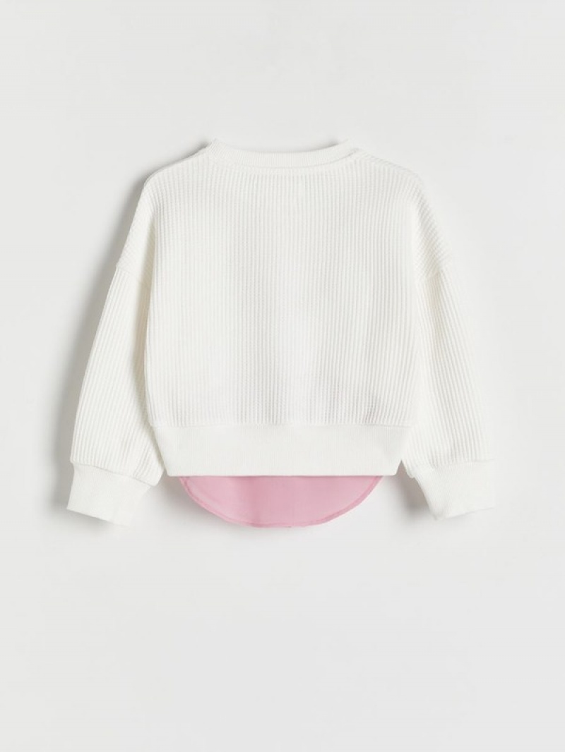 Cream Girls' Reserved Jogging Top Sweatshirts | 48206EJAR