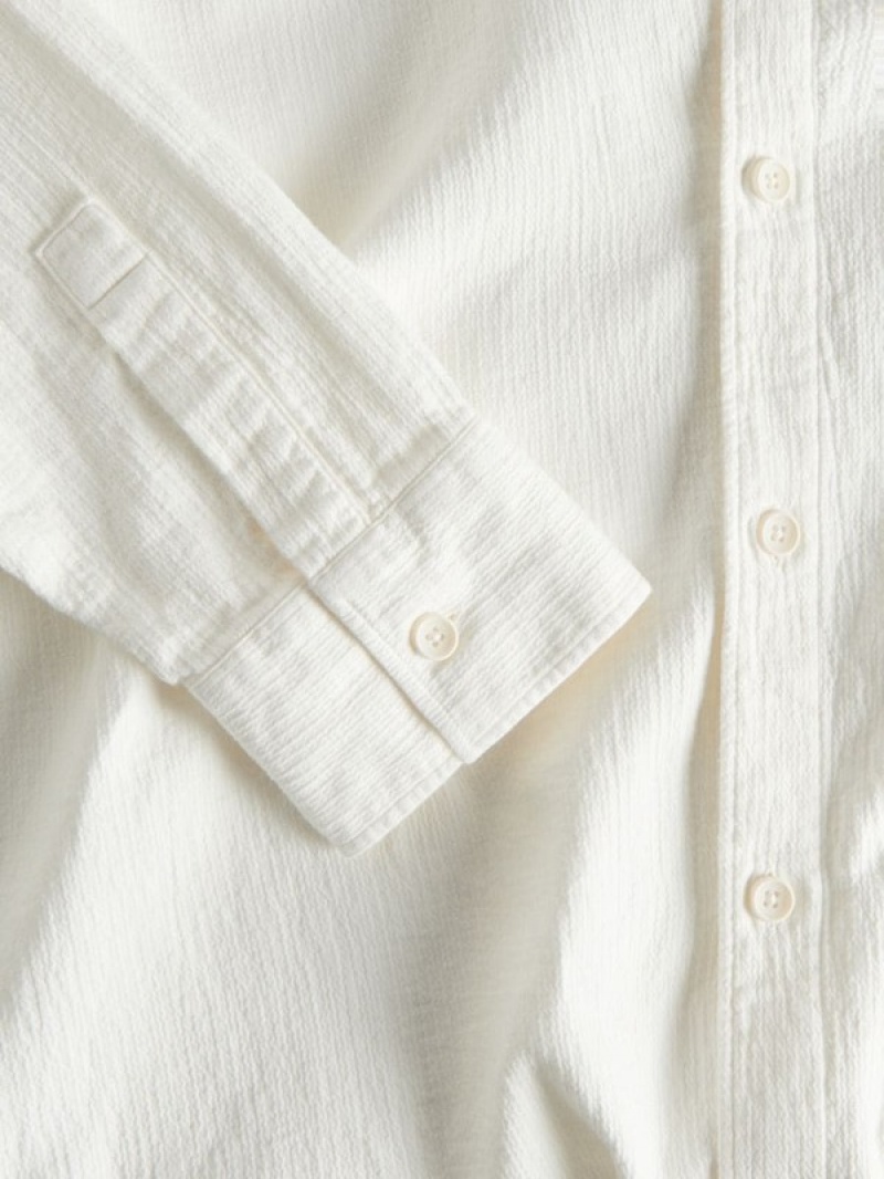 Cream Men's Reserved Boxy Shirts | 41639LMTG