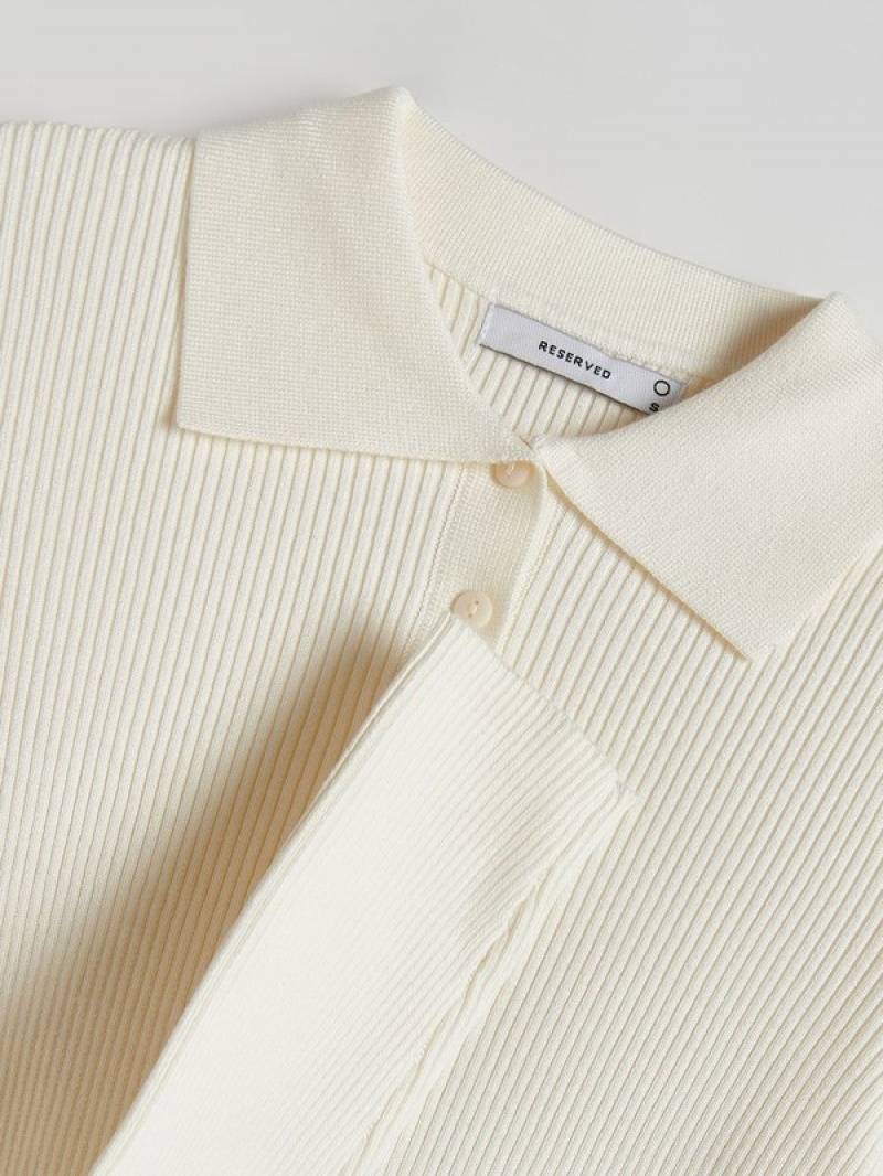 Cream Women's Reserved Polo Sweaters | 40315XIQW