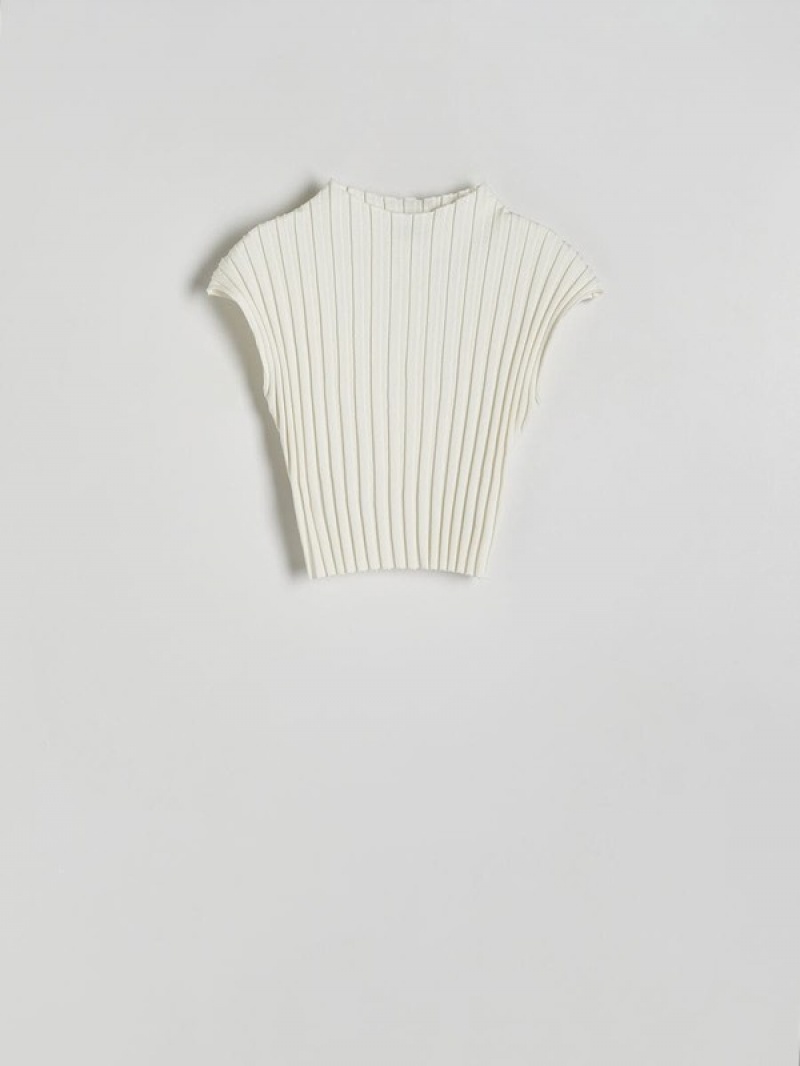 Cream Women's Reserved Striped Shirts | 24081VQGB