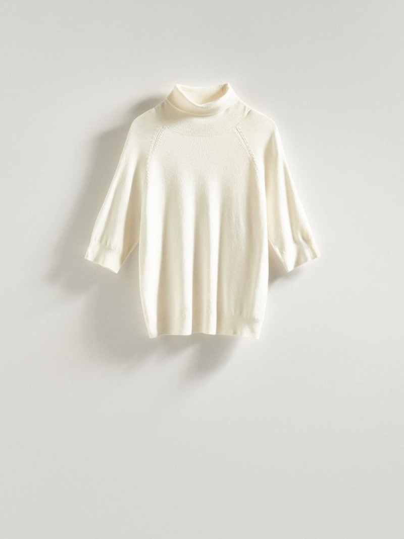 Cream Women's Reserved Turtleneck Shirts | 42569KIGC