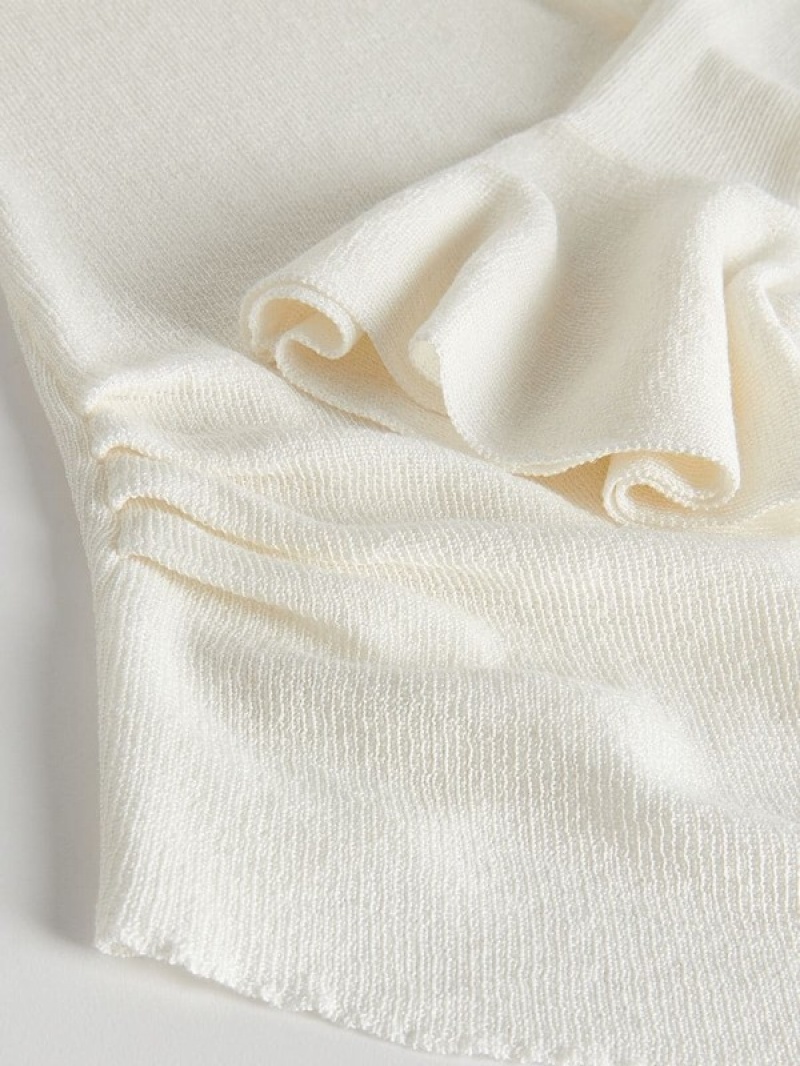 Cream Women's Reserved Viscose Sweaters | 94637RECH